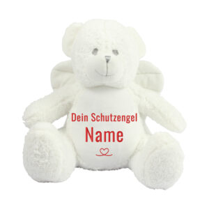 Bär (Engel) | Kuscheltier bestickt | personalisiert mit Namen, Initialen oder Motiv