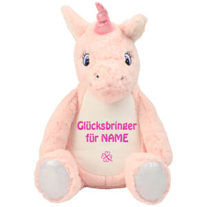 Einhorn | Kuscheltier bestickt | personalisiert mit Namen, Initialen oder Motiv