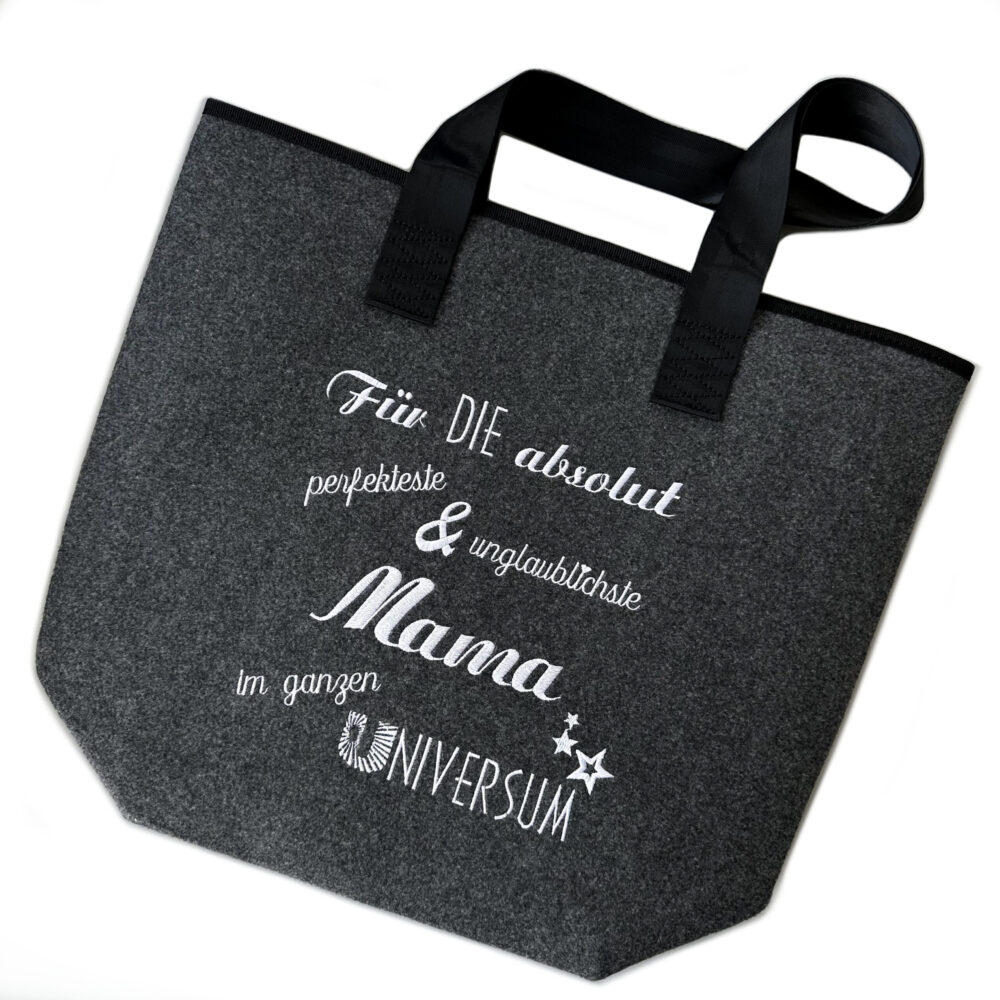 Schnoschi Filztaschen Shopper bestickt Wunschname Filz