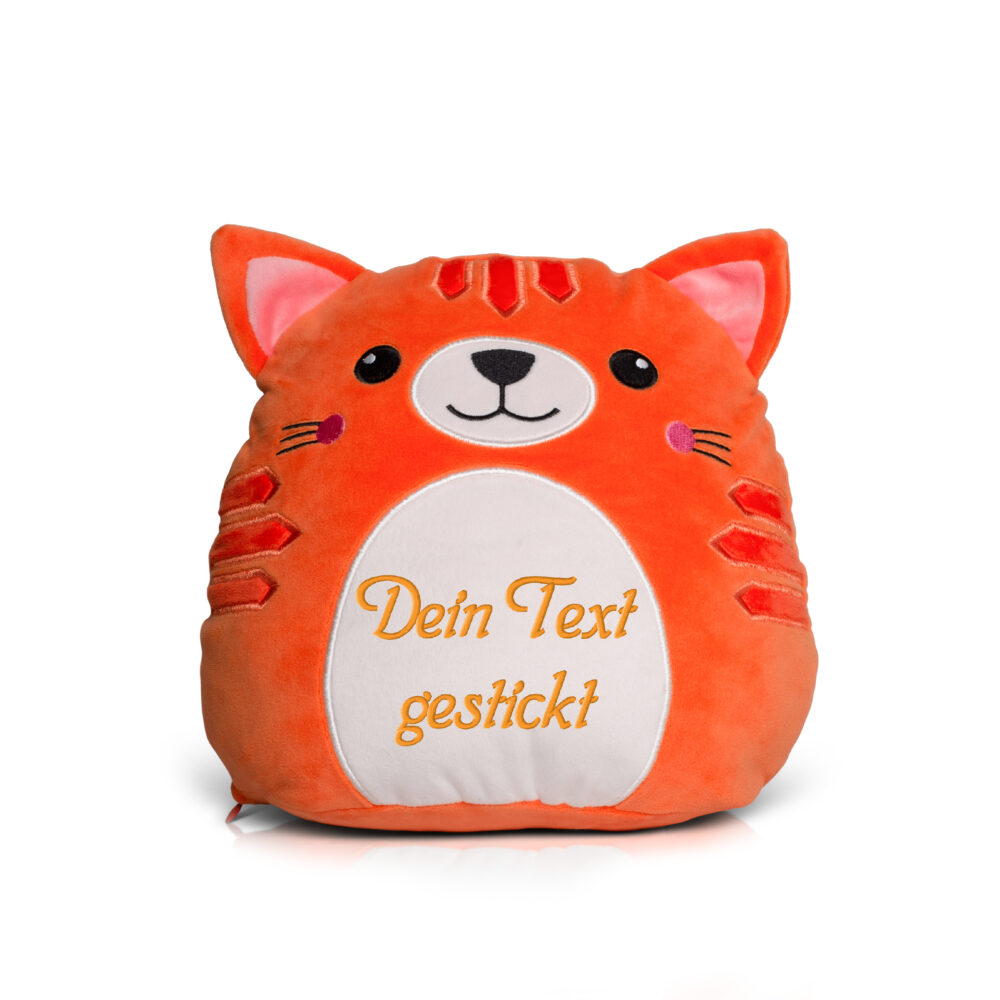 Katze Katze | Kuscheltier bestickt | personalisiert mit Namen, Initialen oder Motiv