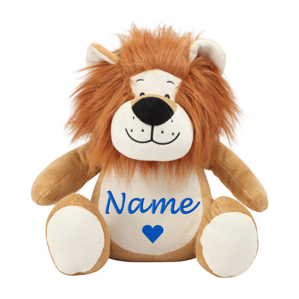 Loewe Löwe | Kuscheltier bestickt | personalisiert mit Namen, Initialen oder Motiv