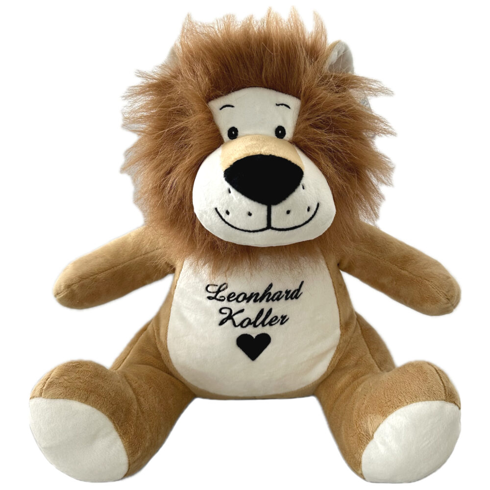 Löwe Löwe | Kuscheltier bestickt | personalisiert mit Namen, Initialen oder Motiv