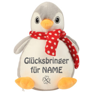 Pinguin | Kuscheltier bestickt | personalisiert mit Namen, Initialen oder Motiv