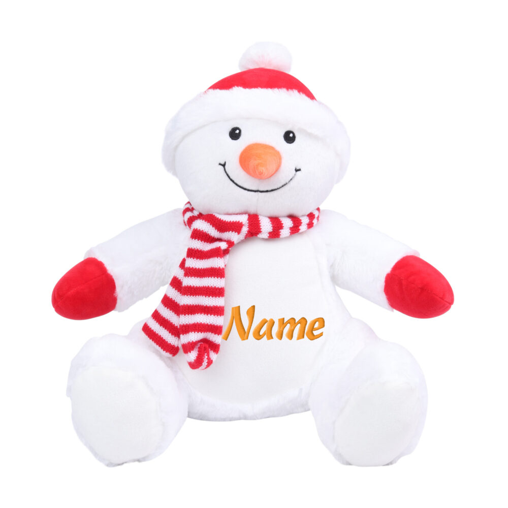 Schnoschi Kuscheltiere Schneemann Kuscheltier mit Namen bestickt