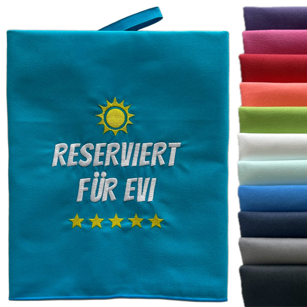 Besticktes Mikrofaser Sporthandtuch | Alle Größen mit Wunschtext & Motiv
