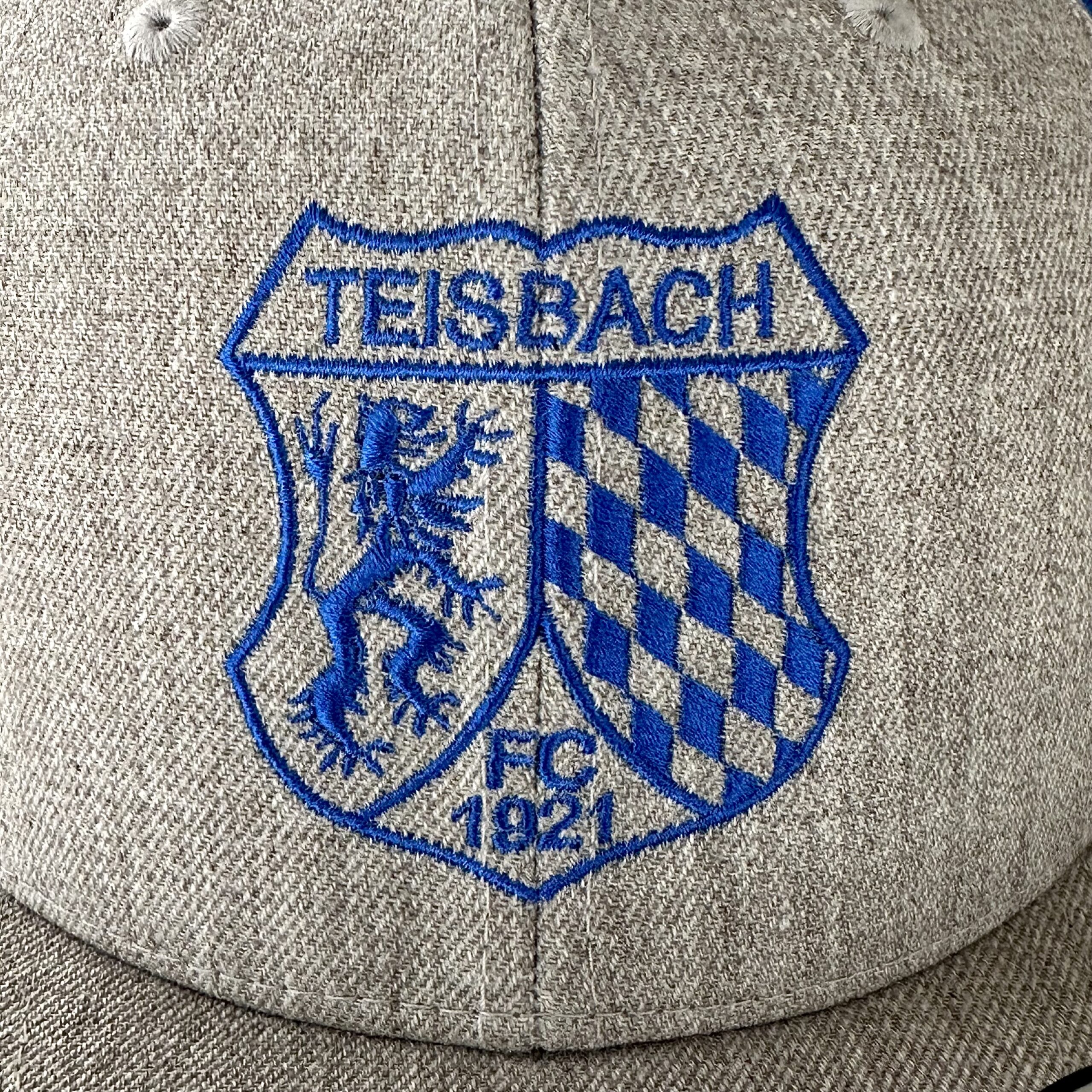 Schnoschi Caps FC Teisbach Cap hellgrau Snapback bestickt