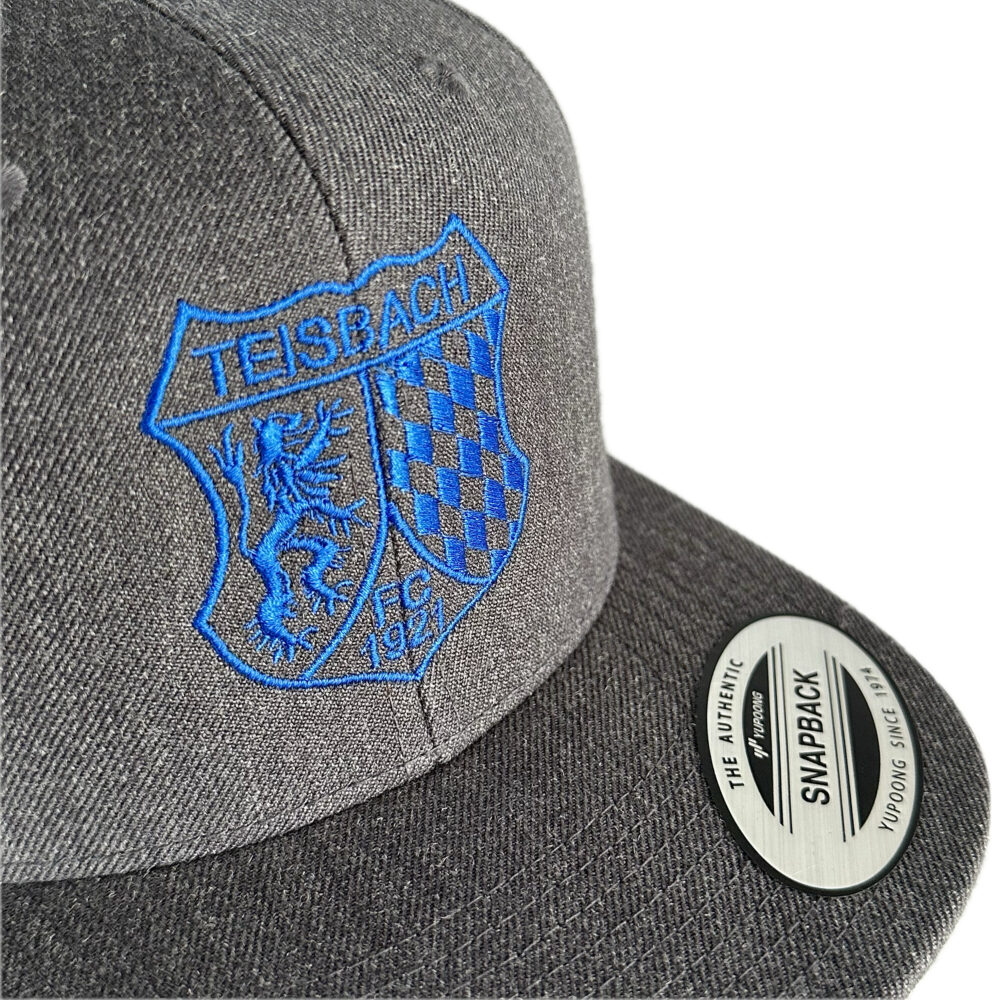 Schnoschi Caps & Mützen FC Teisbach e.V. Cap dunkelgrau blau Snapback