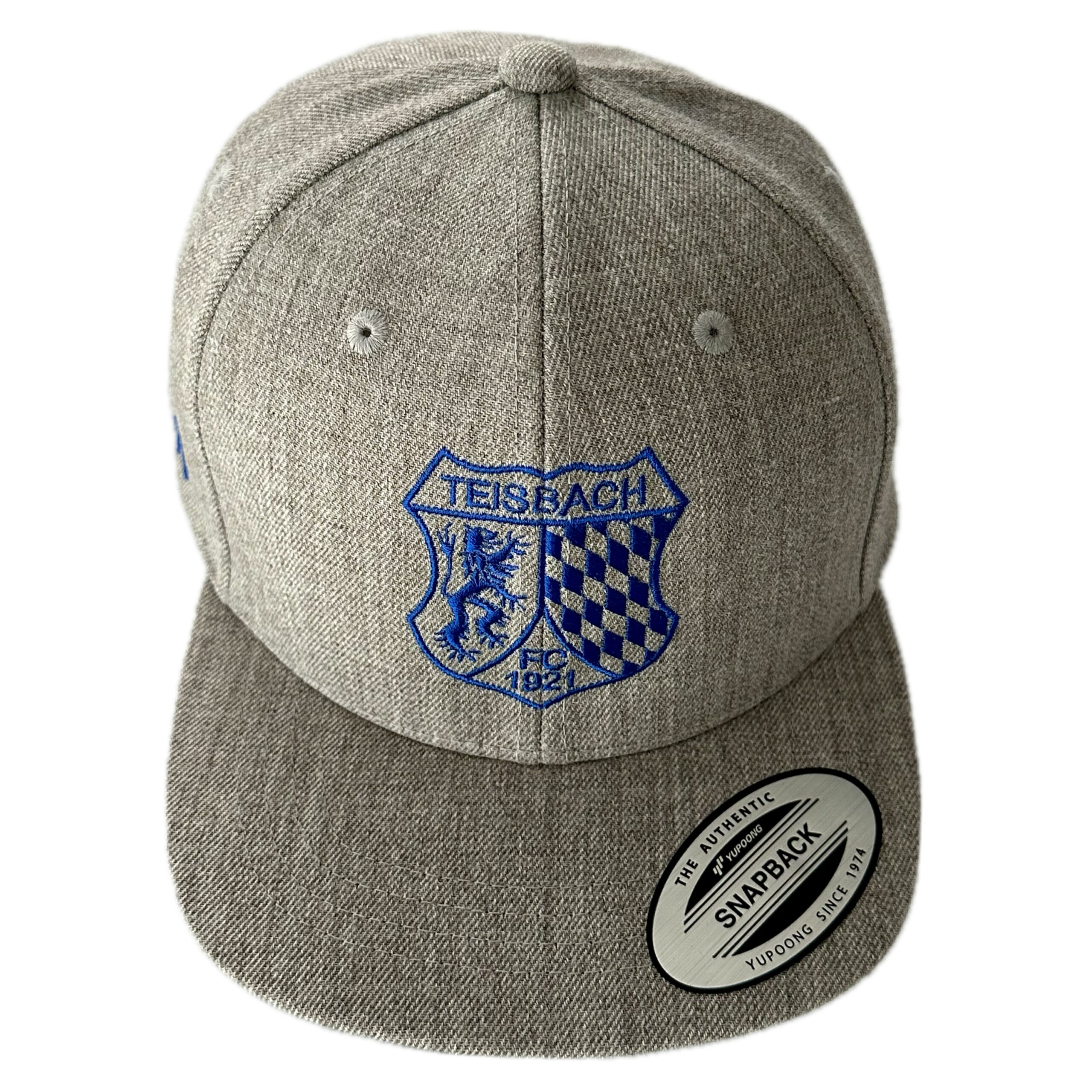 Schnoschi Caps FC Teisbach Cap hellgrau Snapback bestickt