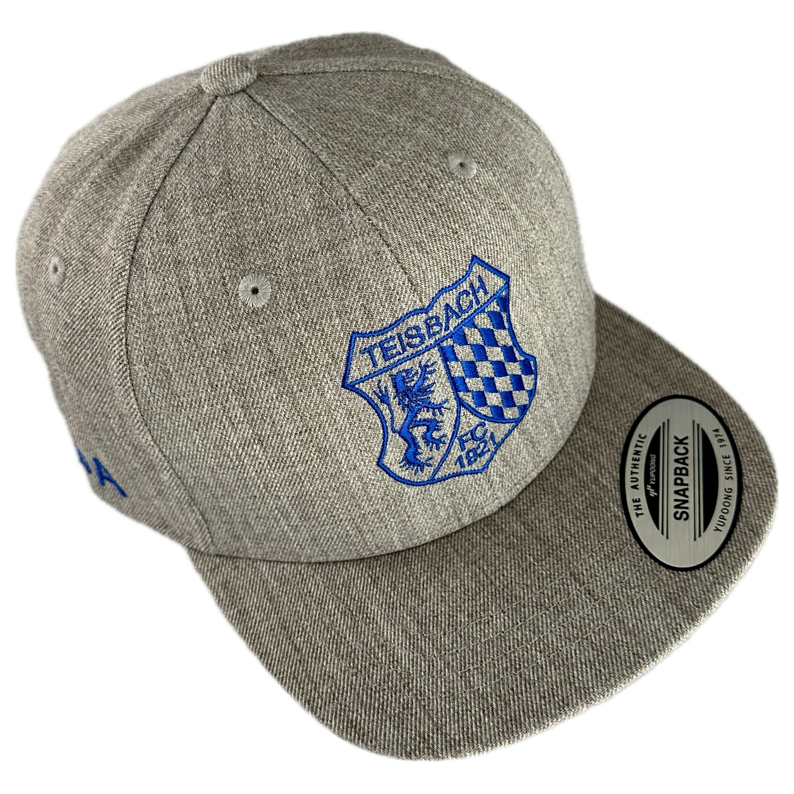 Schnoschi Caps FC Teisbach Cap hellgrau Snapback bestickt